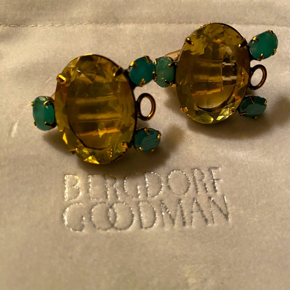 Clip-on ear rings.  bought from Bergdorf Goodman #mygrandmajewelry